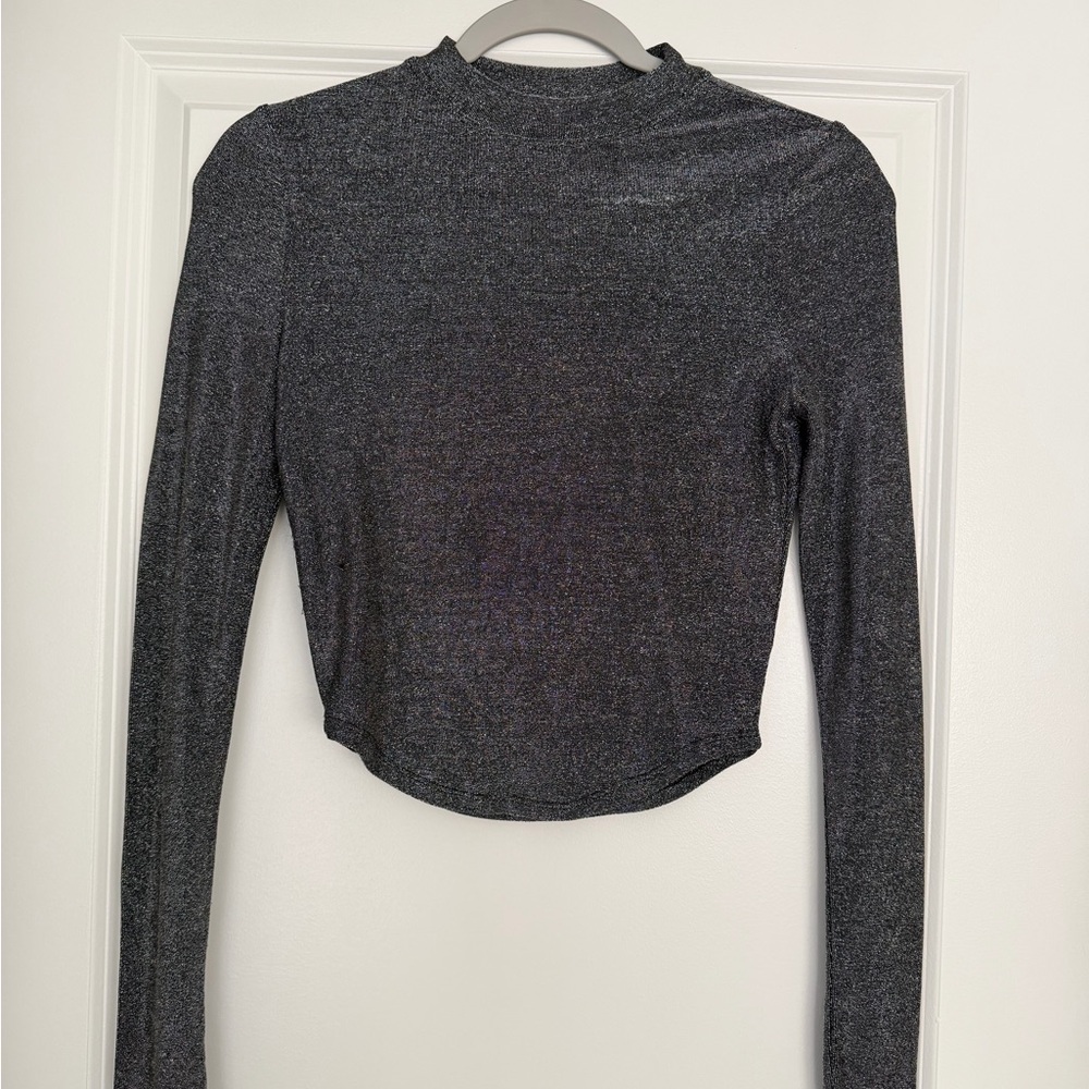 Sundays by We Are Sundays Black Metallic Top
